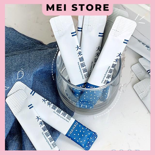 Mặt Nạ Ngủ Hanru Gạo Làm Sáng Và Căng Bóng Da ( Hộp 20 gói)