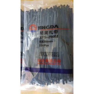 Dây thít nhựa màu đen buộc hoa lan cây cảnh - Khổ 4*250cm (500 cái/túi)