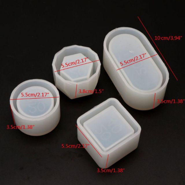 [Jesmonite, Resin] Khuôn silicon tạo hình làm chậu cây, khay đựng đồ, ly đựng nến trong sáng tạo.