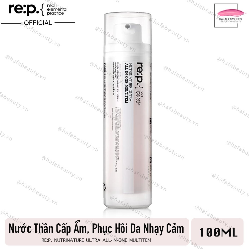 Nước Thần Cấp Ẩm, Phục Hồi Dành Cho Da Nhạy Cảm RE:P Nutrinature Ultra All-In-One Multitem 100ml _ RE:P Chính Hãng