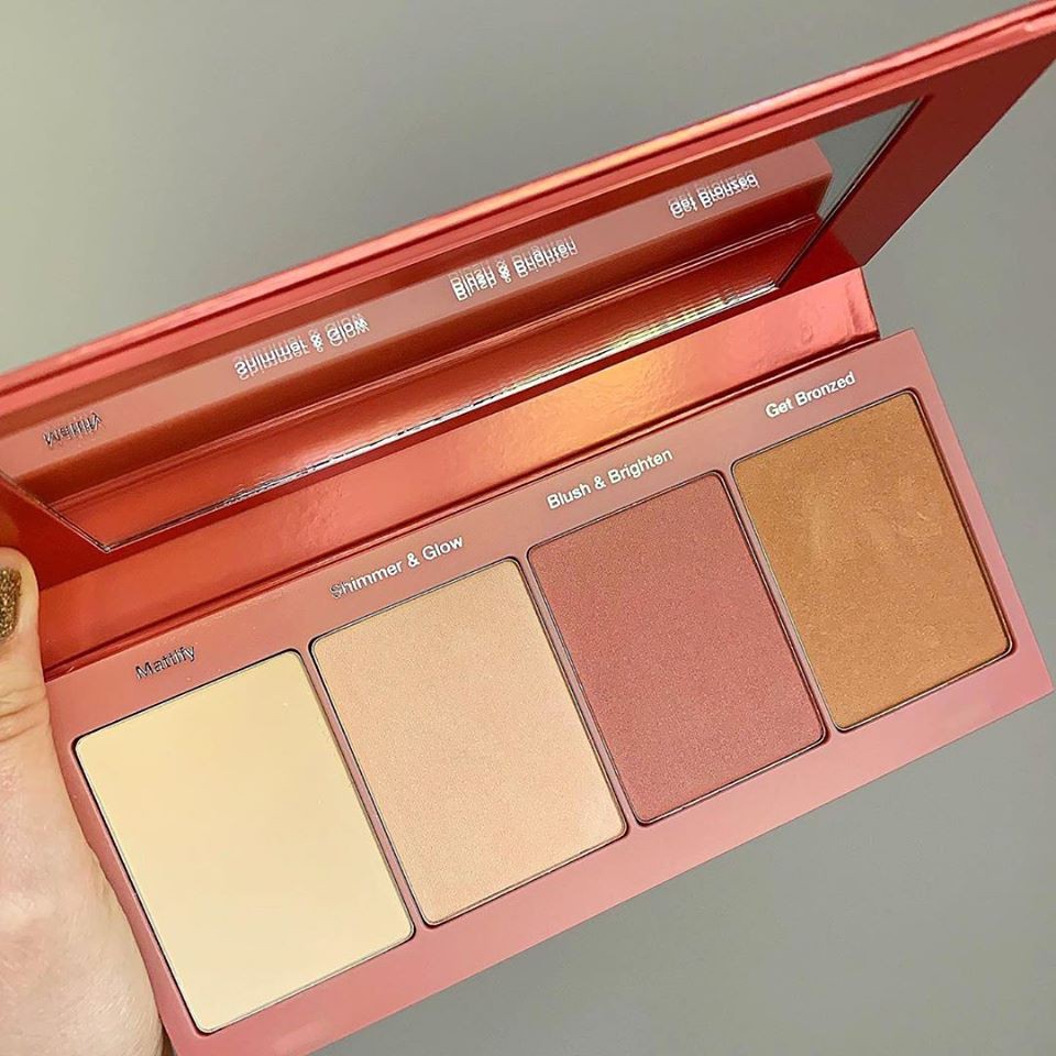 BẢNG PHẤN ĐA NĂNG PHIÊN BẢN GIỚI HẠN PHẤN PHỦ - MÁ HỒNG - TẠO KHỐI - HIGHLIGHT CLINQUE ALLL AGLOW PALETTE - 4587