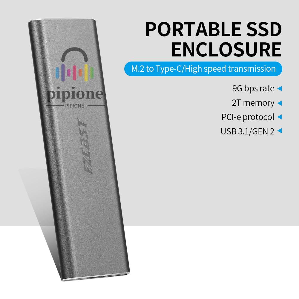 *EZCast S8000  GEN2 Hard Drive Enclosure M.2 NVME Portable SSD Enclosure PCI-e to USB 3.1 Applicable to 2230/2242/2260/2280mm