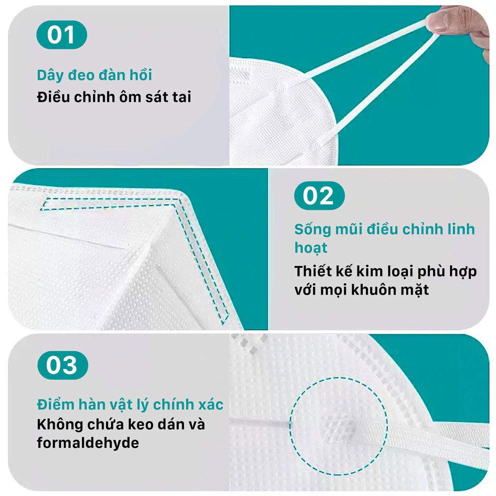 HỘP 10 CHIẾC KHẨU TRANG Y TẾ NIVA N95