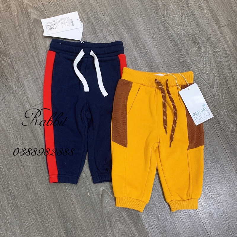 Quần nỉ Geejay phối sọc