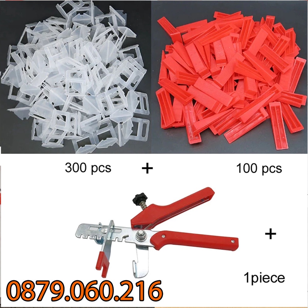 [Có video]Combo 1 Kìm Ke+100 Ke Nêm+300 Ke Cân Bằng Ốp Lát Gạch-Size Tùy Chọn 1.0-1.5-2.0mm