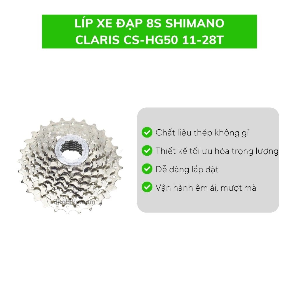 Líp xe đạp 8S SHIMANO CLARIS CS-HG50 11-28T