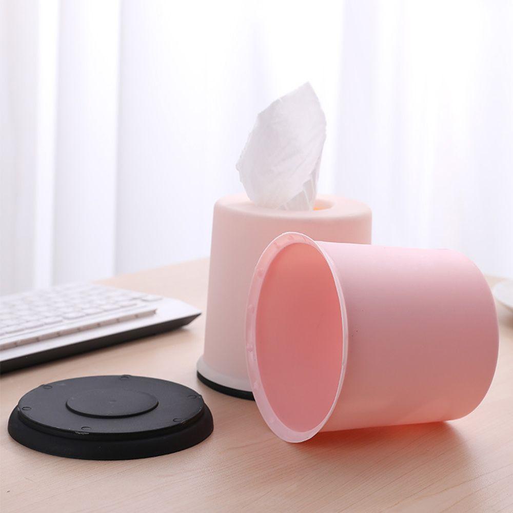 Hộp Nhựa Tròn Đựng Khăn Giấy Đa Năng Có Nắp Đậy Tiện Lợi Ốp