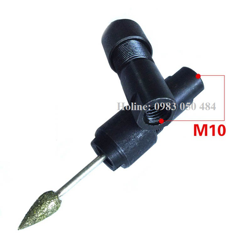 đầu kẹp mũi khoan 6mm cho máy cắt, máy mài trục M10 sang 6mm