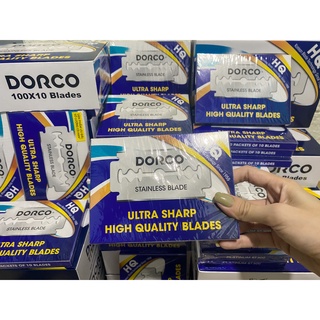 [TEM CHỐNG GIẢ] Lưỡi Lam Dorco ST300 Hộp 100 Dao Lam Xanh Hàn Quốc