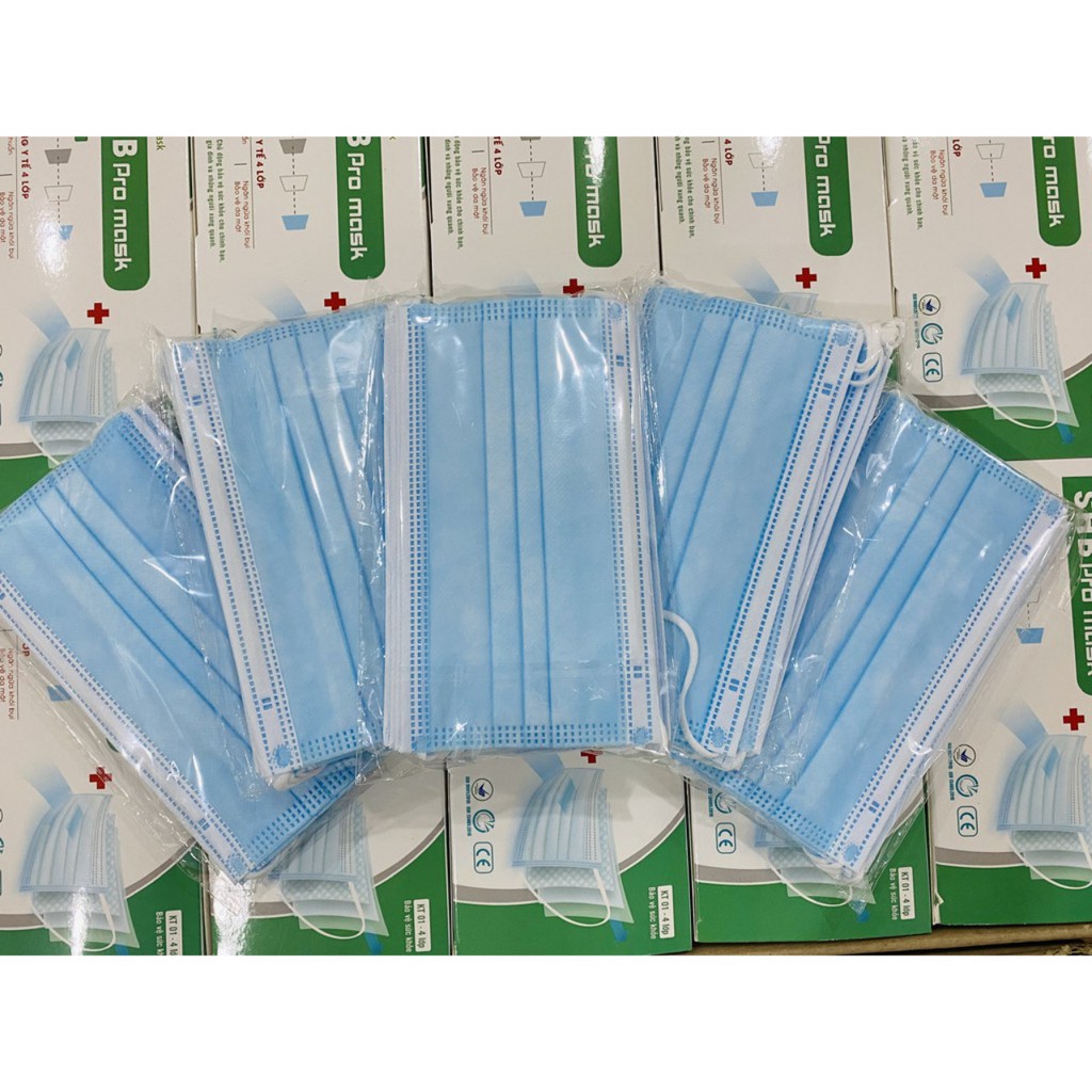 Hộp Khẩu Trang Y Tế 50 Cái 4 Lớp Kháng Khuẩn Chống Bụi ( 3 màu : Xanh , Xám , Trắng ) | BigBuy360 - bigbuy360.vn