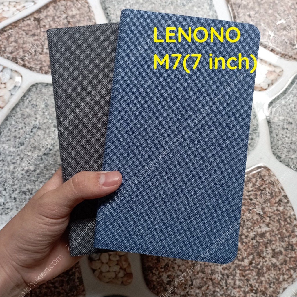 Bao da máy Tính Bảng Lenovo Tab M7 (7 inch) da vải cực chất, mặt trong da mịn, chống xem phim, ốp silicon bền đẹp