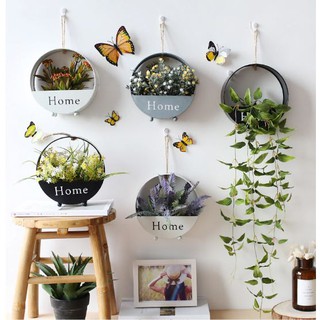 Giỏ Hoa sắt treo tường ( giỏ sắt + hoa )