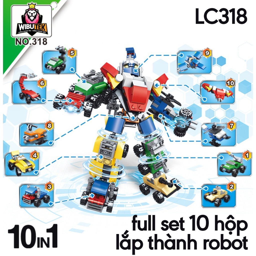 Đồ chơi xếp gạch lego lắp ghép mô hình xe tăng ô tô rô bốt người máy thông minh giá rẻ