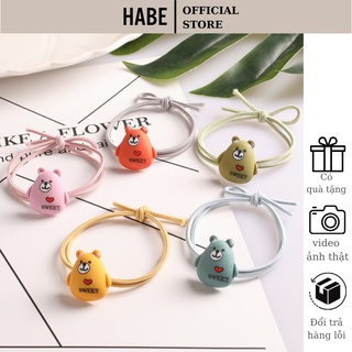 Chun buộc tóc hình gấu đơn giản rẻ đẹp hotttrend, dây buộc tóc cho bé đơn giản 1k HABE