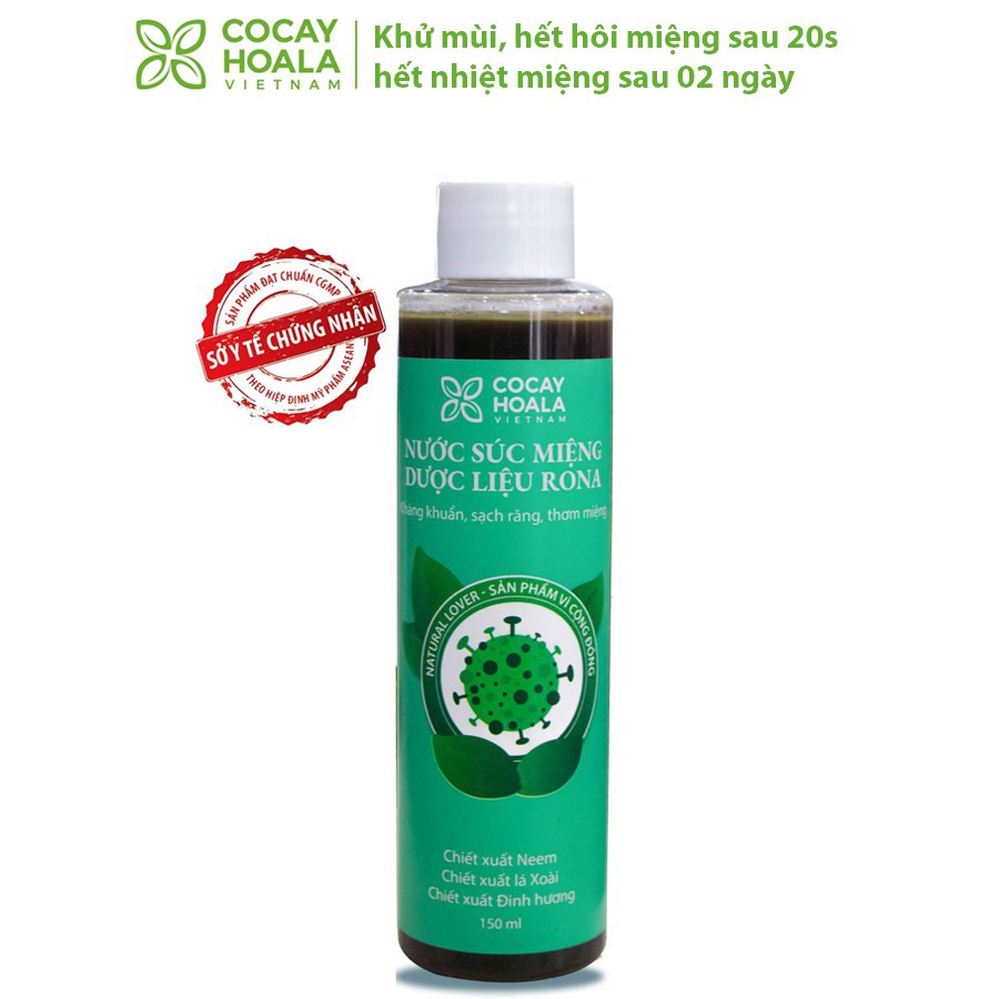 [Hàng CTY] Nước Súc Miệng Dược Liệu Rona 150ml