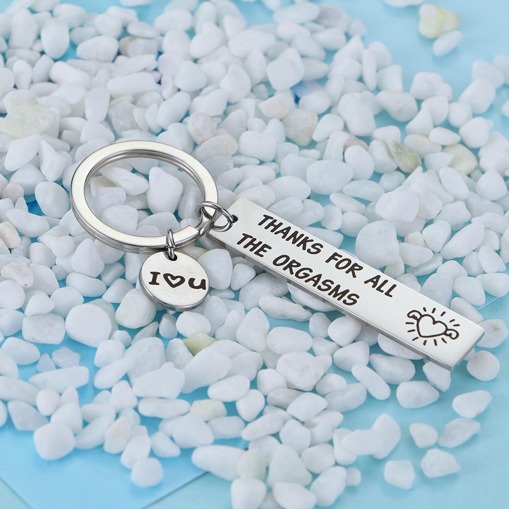 JONYE Móc Khóa Thép Không Gỉ Khắc Chữ Her Him I Love You More / Most Thời Trang Cho Cặp Đôi