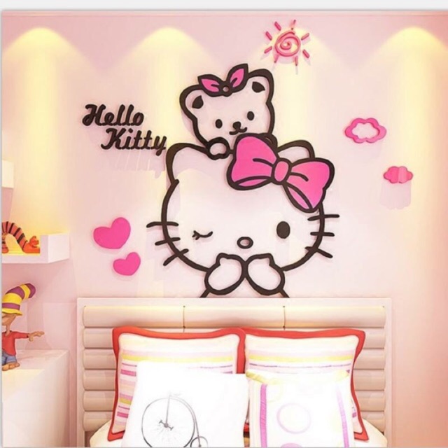 Decal nổi 3D Hello Kitty