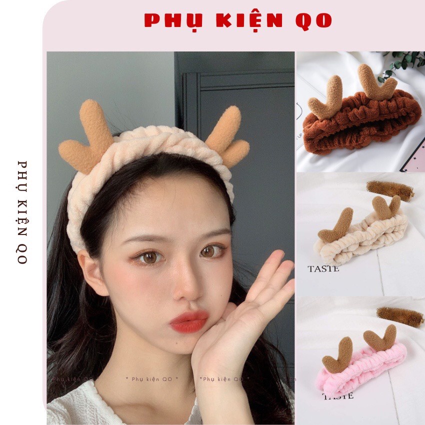Băng đô vải tuần lộc nhiều màu sắc - BD11