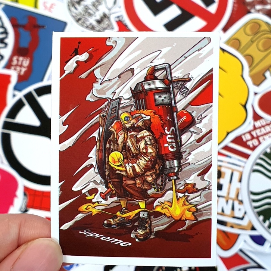 [SET D] Sticker dán trang trí chống thấm nước, chủ đề HYPEBEAST, GRAFFITI, decor laptop, điện thoại, vali, mũ bảo hiểm