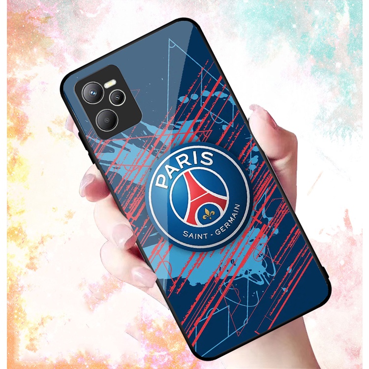 Ốp Lưng REALME C35, Narzo 50A Prime mặt kính cường lực cao cấp In hình Câu Lạc Bộ Bóng Đá