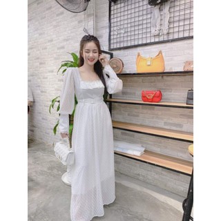 đầm trắng dài đi tiệc