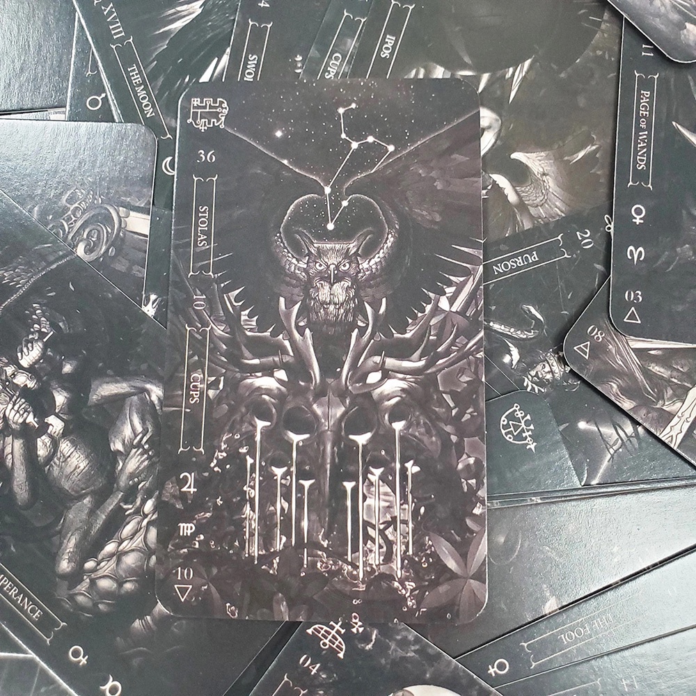 Bài Tarot Goetia Tarot In Darkness Tarot Tặng Đá Thanh Tẩy E9