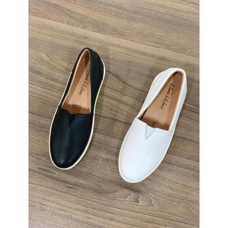 [Size 38] Giày bệt nữ/ giày slipon cao cấp đế bằng Màu đen | AShoes VNXK