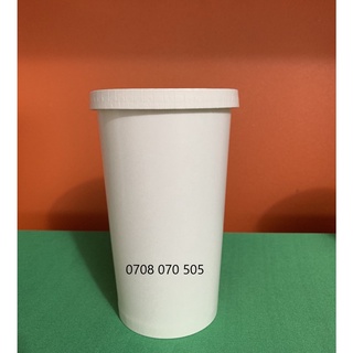 100 LY GIẤY TRẮNG 500ML (16oz) + NẮP GIẤY