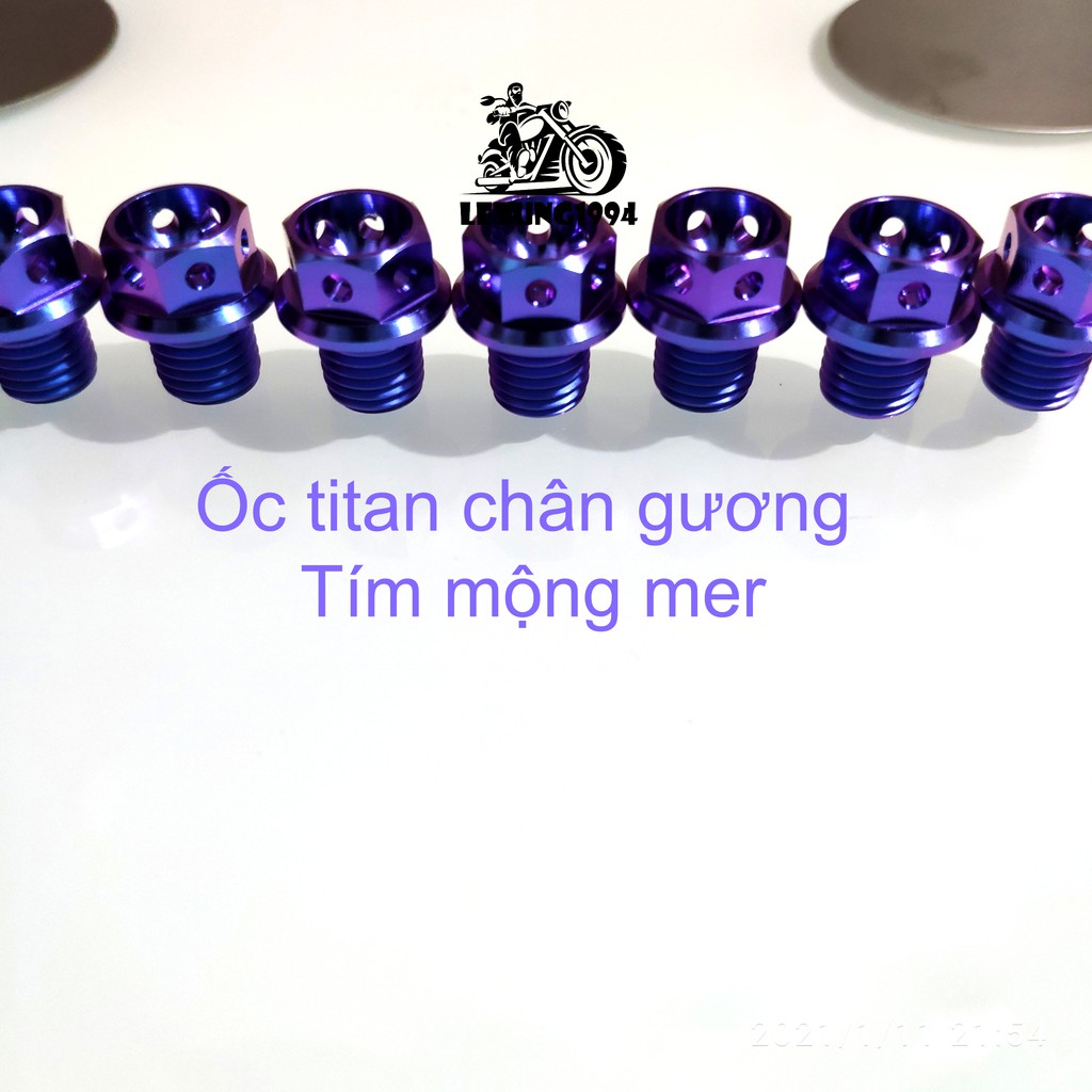 Ốc Titan Chân Gương Chân Kính Xe Máy - Hàng chất lượng cao màu đều, sáng, xịn, bền, đẹp