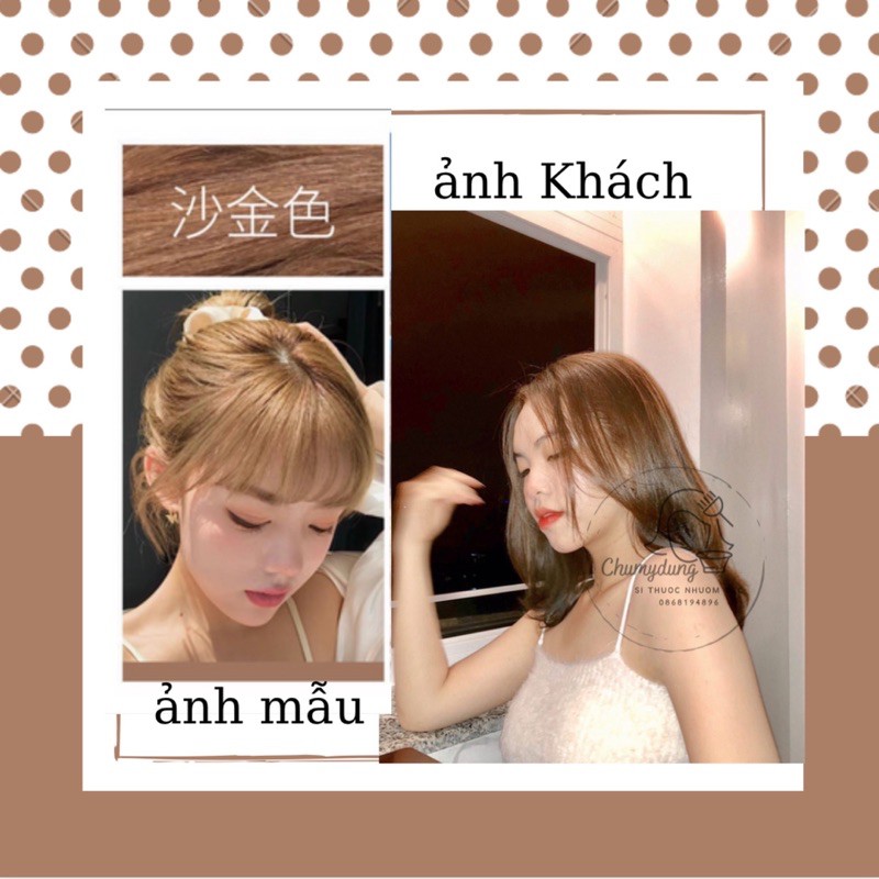 Thuốc nhuộm màu Nâu lạnh ảnh thật khách nhuộm