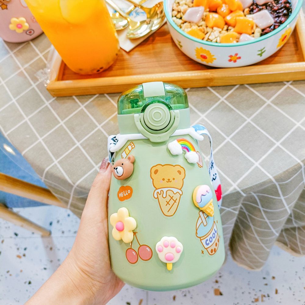 Cốc giữ nhiệt chống tràn dung tích 500ml thiết kế xinh xắn cho bé