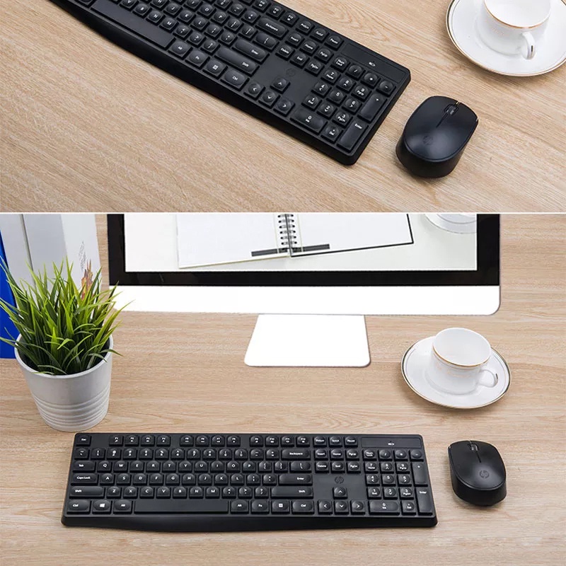 Bộ phím và chuột wireless HP CS10 bấm cực êm - thích hợp văn phòng và chơi game (Đen) - Nhất Tín Computer
