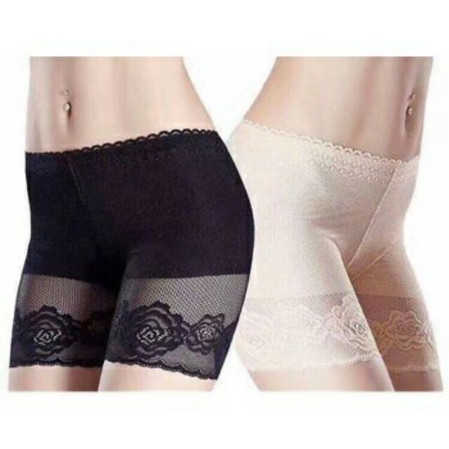 Quần đùi váy ren hoa hồng