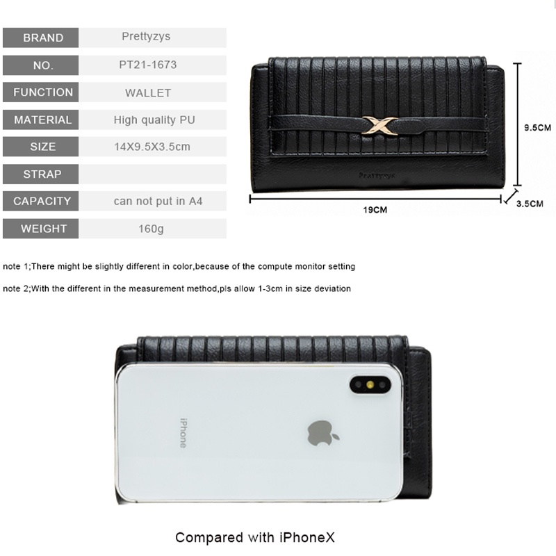 Ví Da PU Dáng Dài Thiết Kế Trẻ Trung Hợp Thời Trang Cho Bạn Gái