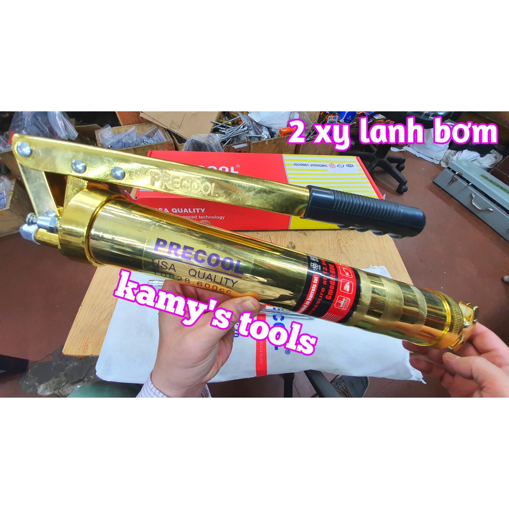 SÚNG BƠM MỠ PRECOOL 600CC 2 XY LANH T0828