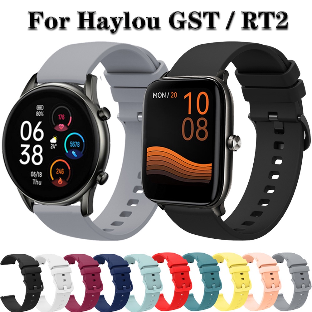Dây Đeo Thay Thế Bằng Silicone Cho Haylou GST RT2 22mm Haylou RS3 LS04 / RT LS05s
