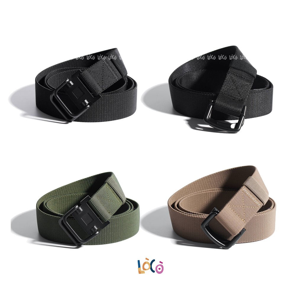 Thắt Lưng (Dây Nịt) Vải Dù Cao Cấp 💖FREESHIP💖 Mặt Nhựa Vuông Chỉnh Dễ Dàng