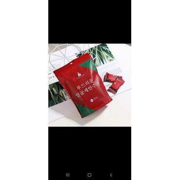 1 Túi khăn ướt dạng nén hình viên kẹo đỏ Hàn Quốc