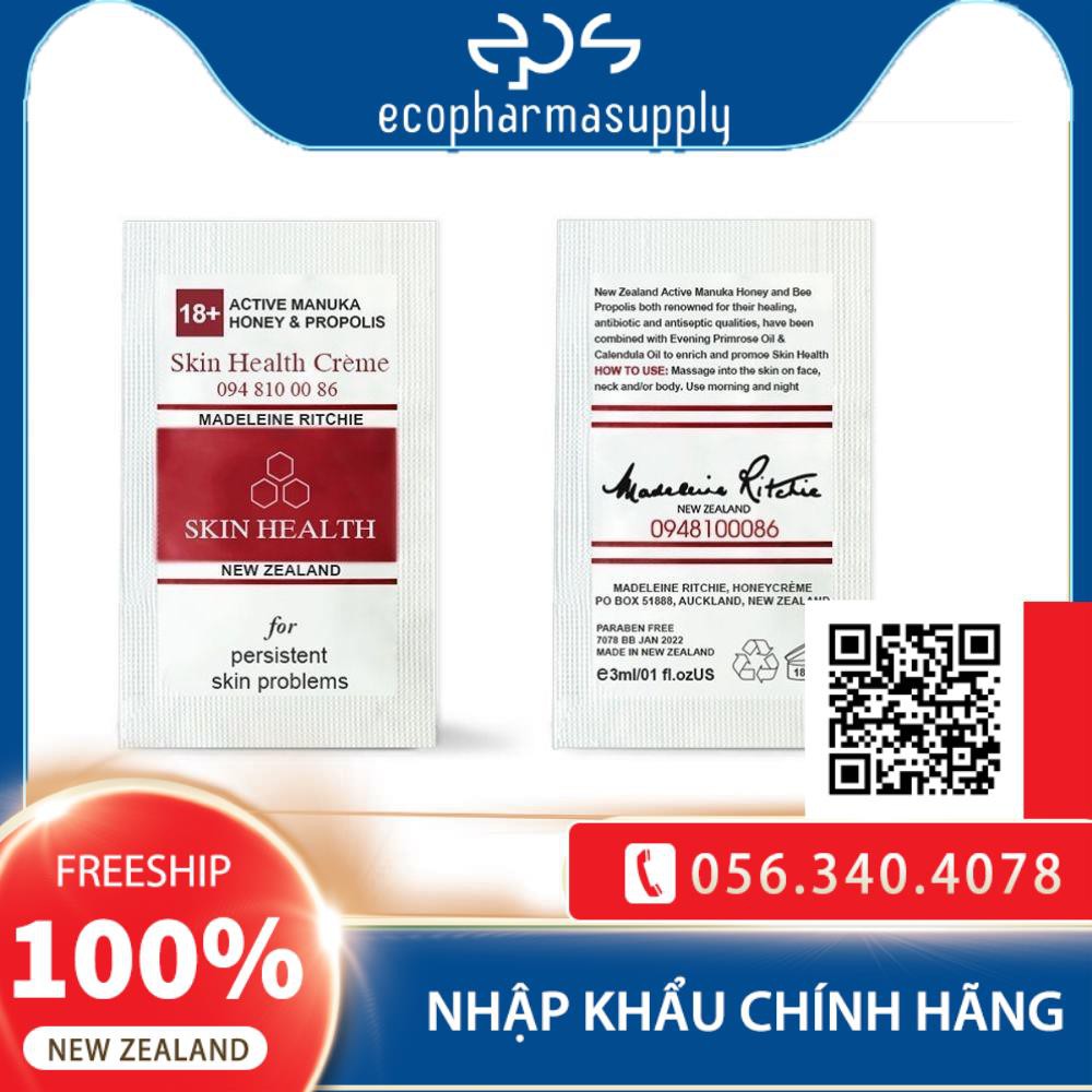 Hộp 10 Tép Kem Mật Ong Manuka Madeleine Ritchie Skin Health Crème (3mlx10)