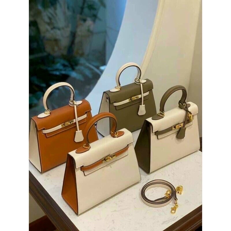 Túi Hm kelly size 25 phối màu siêu hót ,kèm phụ kiện hàng fullbox