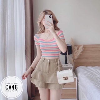 Bigsize Chân váy kaki tầng CV46