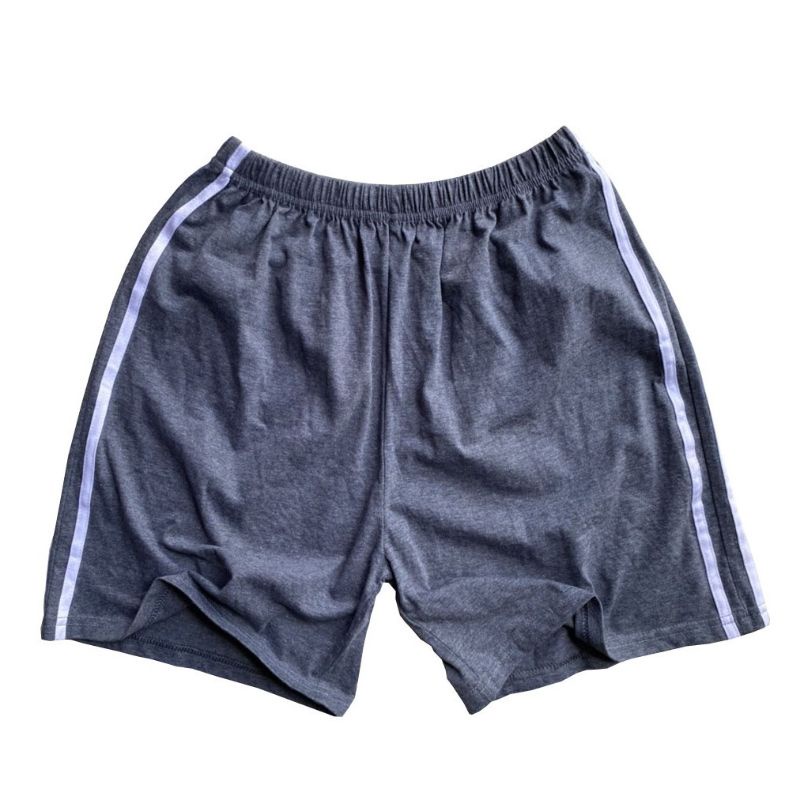 Quần Đùi Nam Thun Cotton Mặc Nhà - Quần Đùi Mặc Ngủ Nam Kẻ Sọc 2 Bên Basic Chất Cotton Mềm Mại, Thoáng Mát