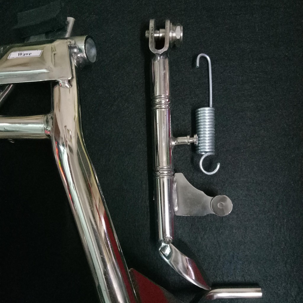 Bộ chống đứng và chống nghiêng inox xe wave nhỏ - hàng inox dày ,đặc biệt