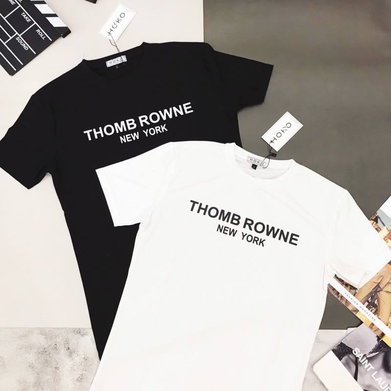 Áo thun nam chữ Thom from unisex tay lỡ hàng oversize