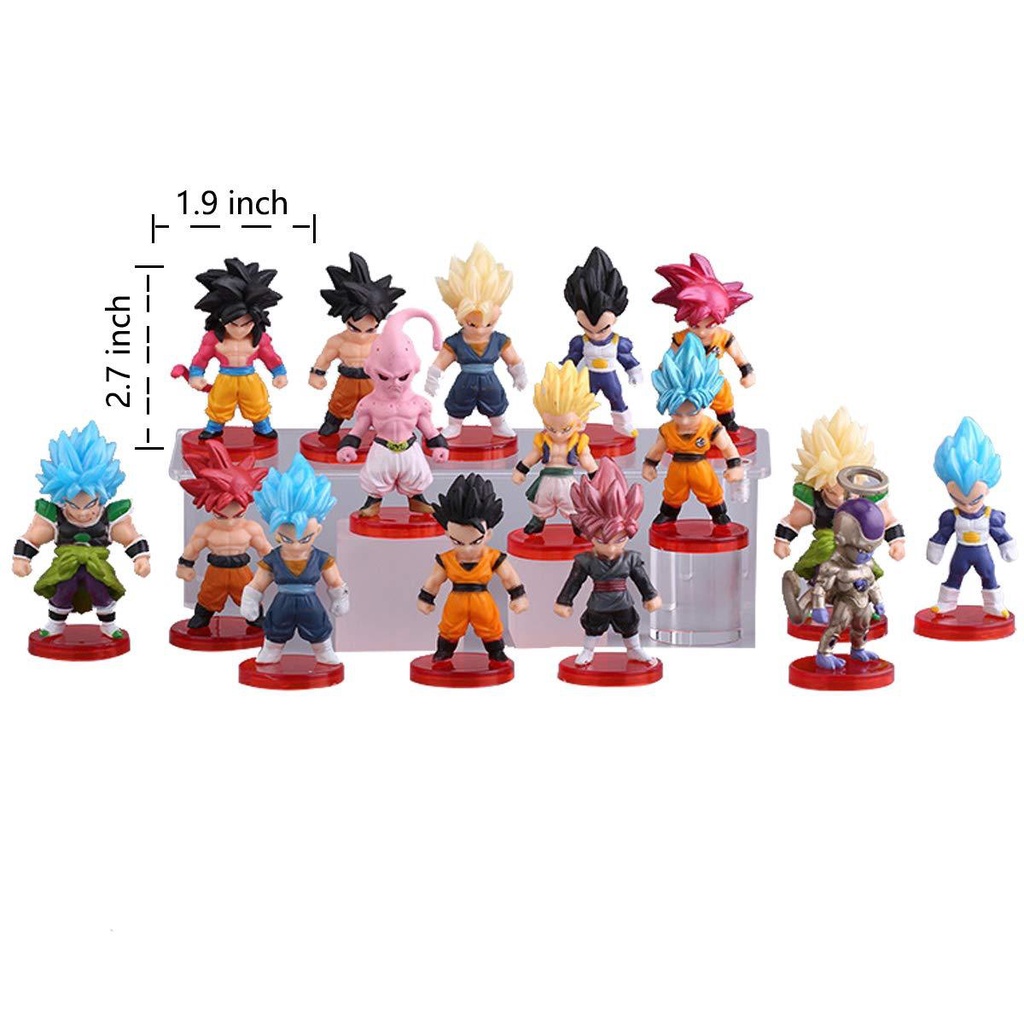 Set 16 Mô Hình Nhân Vật Phim Dragon Ball Bằng Pvc