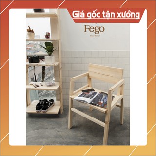 Ghế làm việc gỗ thông Ghế sofa có tay tựa decor 45 x 45 x 75