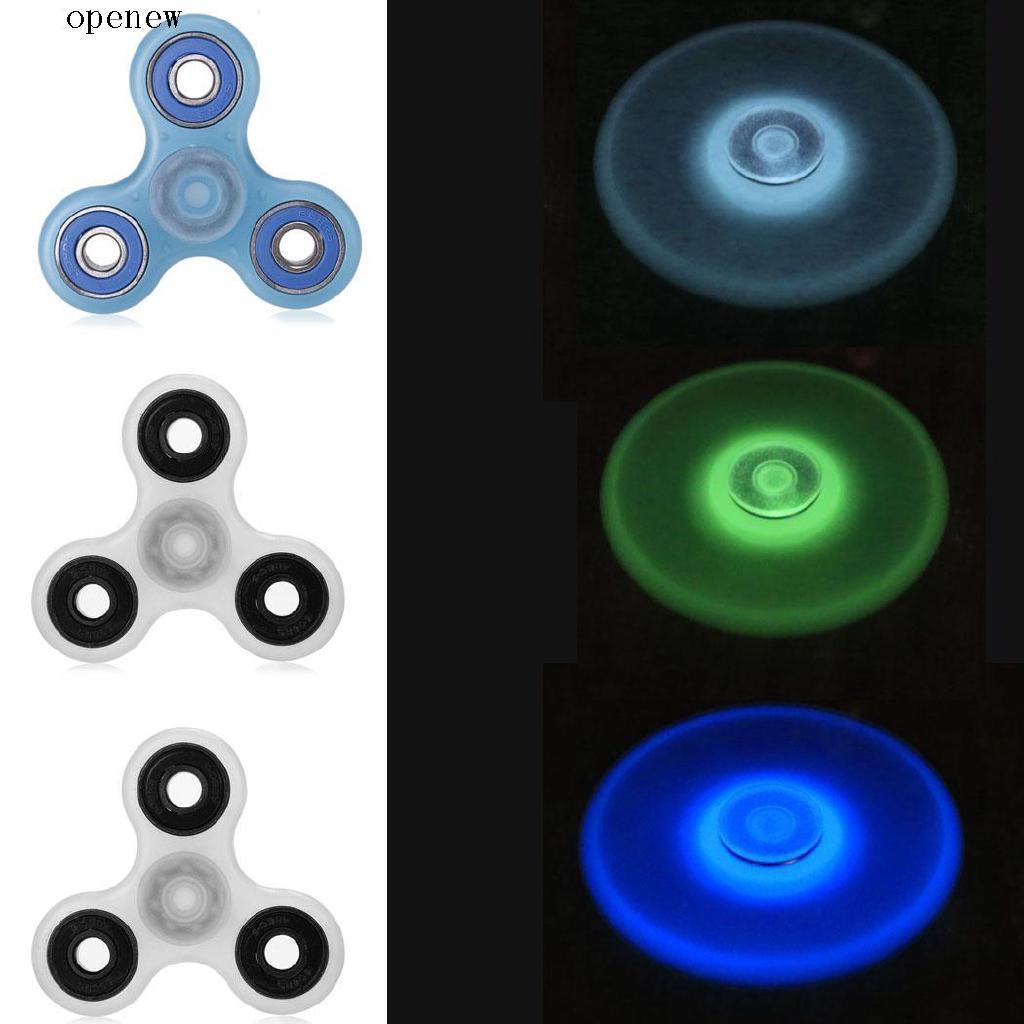 op New Glowing Hand Spinner 360 Tri Fidget Desk Stress Reducer EDC Focus Toy