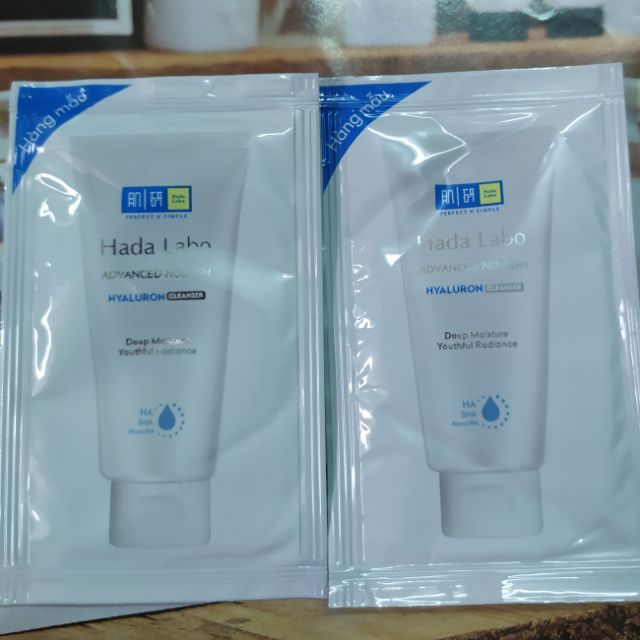 Sample sữa rửa mặt căng mướt da Hadalabo 3gr