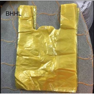 1kg túi nilon bóng, túi nilon gai, túi xốp, túi zin bóng có quai xách màu VÀNG