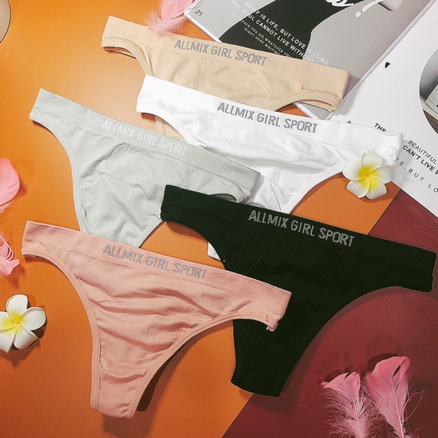 [Mã WASTDEP giảm 5K đơn bất kì] [CÓ BIGSIZE Quần lót lọt khe bảng chữ ALLMIX cạp cao/cạp thấp | BigBuy360 - bigbuy360.vn